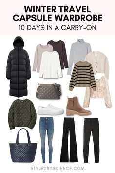 Winter Travel Capsule Wardrobe, Winter Capsule Wardrobe Travel, Winter Travel Wardrobe, Winter Capsule Wardrobe, Capsule Outfits, Fall Capsule Wardrobe