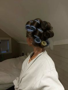 Rollers Aesthetic, Hair In Rollers, Hair Curlers Rollers, Blow Out, Long Locks, Pink Girly Things, Dream Hair