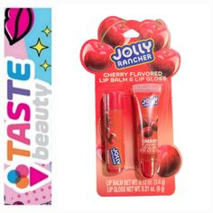 New/Sealed Taste Beauty X Jolly Rancher Cherry Lip Duo Set Includes: Lip Balm 0.12oz.(3.4g) Lip Gloss 0.21oz.(6g) **Be Sure To Check Out All My Listings For Lots Of Fun & Unique Bath, Skincare & Makeup Items From Taste Beauty! Plus New Items Listed Daily! Bath Skincare, Lip Balm Collection, Cherry Lips, Flavored Lip Balm, Lip Smackers, Jolly Rancher, Cherry Flavor, Kitty Wallpaper, Makeup Items