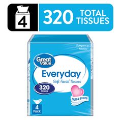 great value everyday sanitary wipes for $ 3 50 each or 32 total tissues per box