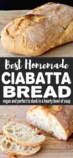 the best homemade ciabatta bread recipe is made with only two ingredients and it's ready to be eaten