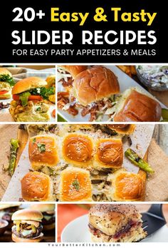 20 easy and tasty slider recipes for any party appetizers or meals