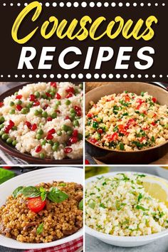 four different types of casserole dishes with text overlay that reads, the best casserole recipes