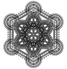 an intricate black and white drawing of a star in the shape of a snowflake