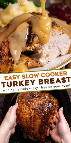 this easy slow cooker turkey breast recipe is the perfect way to use your oven