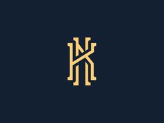 the letter k is made up of thin lines and letters that appear to be linked together