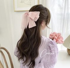 Ribbon Bow Hairstyle, Ribbon Bow, A Girl, Design Ideas, Ribbon