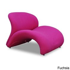 the fuchsia lounge chair is designed to look like it's made out of fabric