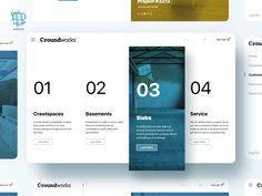 an image of a website page with numbers on the front and back pages, all in different colors