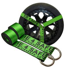 The Mega Cargo Control D-Ring Lasso Tie Down With Ratchet Buckle, Flat Snap Hooks, and Webbing Winch Strap Sleeve Protectors is the bundle of the season. We have Multiple D Ring Tiedown Strap Colors available! Blue, Black, Red, Green, Pink, & Yellow Working Load Limit: 3,333 lbs Breaking Strength: 10,000 lbs THESE 2" x 10ft LASSO TIRE STRAPS have heavy-duty D Ring make them easy to use on tow trucks, utility trailers, flatbed trailers, truck, and tow dollies etc. These Lasso Tie Down Tire straps Ring Industrial, Flatbed Trailer, Lifted Cars, Utility Trailer, Tow Truck, Weaving Patterns, Car Wheels, Truck And Trailer, D Ring