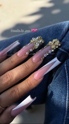 French Tip Birthday Nails, Hood Nails, Ig Pics, Black Acrylic Nails, Hard Nails, Claw Nails, Nails Now, Simple Acrylic Nails