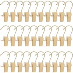 BEWISHOME 30 PCS Gold Boot Hangers for Closet, Laundry Hooks with Clips, Boot Hanging Hold Clip, Clothes Pins, Space Saving Portable Travel Hangers Clip, Jeans, Tall Boots, Towel, Gold FYC30G MATERLAL: clothes pins Made of Metal with Use of electrophoresis process safe and environmentally strong and durable, The hook can be rotated 360°, and the non-slip clip has a good clamping force, even heavy boots can easily get the job done Closet boot storage: If you have boots that take up a lot of space in your closet, then you might need this A quality hanging boot rack will keep your boots organized and easily accessible. hanging boot racks are also great for keeping boots away from dust and dirt, keep it clean SIZE: Hanger clips the opening is 0.8" wide and 1.17" in diameter, the clip has a wid Hang Up Jeans, Closet Boot Storage, Boot Storage Closet, Closet Hooks, Clothesline Pictures, Boot Hanger, Steel Boots, Laundry Hanging, Travel Hanger