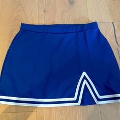 Royal Blue Mini Skirt With Sparkly Edge Detail! Never Worn, Originally From Etsy! Perfect For Gameday! Make Offers Fitted Blue Skort For Cheerleading, Blue Mini Tennis Skirt, Blue Solid Color Mini Skirt Bottoms, Royal Blue Mini Skirt, Blue Sporty Mini Skirt, Blue Mini Skirt, Sublimation Ideas Projects Inspiration, People Clothes, Cheerleading