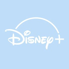 the disney plus logo on a light blue background with white lettering that reads,'it is