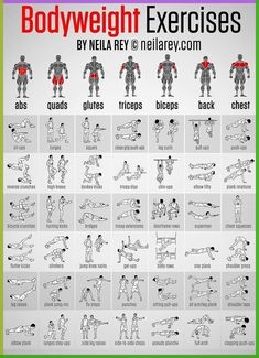 the bodyweight exercises poster is shown