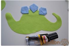 an image of a craft project with felt and glue