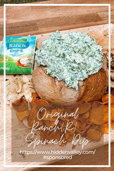 Spinach Ranch Dip Dip Bread Bowl, Hidden Valley Ranch Dip, Ranch Dips, Quick And Easy Bread, Cold Dips, Creamy Ranch, Hidden Valley Ranch, Party Cooking