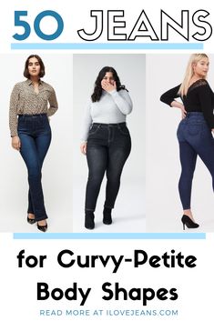 Autumn Outfits Petite Curvy, Best Jeans For Short And Curvy, Curvy Denim Outfit, Best Jeans For Plus Size Petite, Curvy And Petite Outfits, Curvy Jeans Outfit Casual, Plus Petite Outfits, Curvy Straight Leg Jeans Outfit