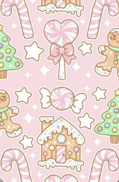 Kawaii Christmas Wallpaper, Aesthetic Christmas, Christmas Cartoons, Christmas Wallpaper, Christmas Background, Iphone Wallpapers, Pink Christmas