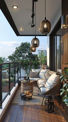 90+ Modern Balcony Ideas for Stylish Outdoor Living - DecorWithEva Small Balcony Design Cozy, Terrace Moodboard, Balcony Dining Ideas, Verandah Decor, Balcony Furniture Ideas, Interior Bloxburg, Modern Balcony Ideas, Cocina Ideas