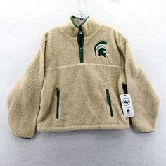 New '47 Brand Michigan State Spartans Sherpa Jacket Size: Small Measurements Are Displayed In The Photos, View Them Prior To Purchase To Ensure Your Desired Fit New With Tags In Excellent Condition With No Stains, Holes, Or Odors Enjoy Lightning Fast Shipping Message Response Times I Ship Items Every Day, You Can Expect Your Order To Be Sent Out Within 1 Business Day And Tracking Provided Browse Our Store To See Other Ncaa College Shirts, Hats, Sweatshirts, And More! Collegiate Style Winter Fleece Outerwear, Pleated Jacket, College Shirts, Michigan State Spartans, Sherpa Jacket, 47 Brand, Michigan State, Lululemon Women, Fitted Skirt