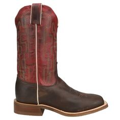 The 11 inch Atchison boot in Brown leather is from the Americana Collection. It is expertly crafted with unique heritage style in the El Paso, Texas factory with globally sourced materials. It is a perfect boot for riding. This eye-catching style is designed with a bold Rojo upper and a dark brown foot with a timeless square toe profile. The Memory Foam insole provides a cushioned, supportive surface for your feet, and DRI-FREEZE? temperature control and moisture management technology combine to Justin Boots Womens, Tony Lama Boots, Square Toe Cowboy Boots, Boots Mid Calf, Tony Lama, Lace Up Flats, Justin Boots, Heritage Fashion, Boots Knee