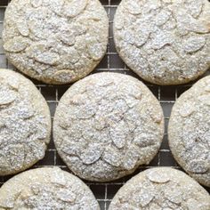 freshly baked cookies cooling on a wire rack