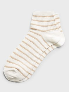 A soft sock, crafted in a luxurious silk blend to make everyday feel special.  Ankle height. Comfortable Beige Socks For Summer, Comfortable Beige Summer Socks, Trendy Beige Socks For Summer, Brandy Melville Socks, Cute Socks Aesthetic, Socks Stripes, Socks Aesthetic, Clothing Swap, Slouch Socks