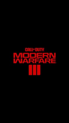 the logo for call of duty modern warfare ii on a black background with red letters