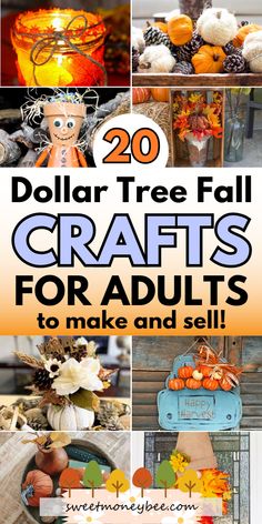 dollar tree fall crafts for adults to make and sell