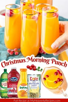 christmas morning punch recipe with orange juice and cranberries