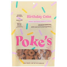 a bag of birthday cake doughnuts with sprinkles