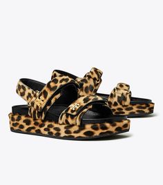 Leopard Print Sandals, Nepo Baby, Leopard Sandals, Tory Burch Kira, Tory Burch Sandals, Fall 24, Fall Winter 2024, Tory Burch Flats, Footwear Design Women