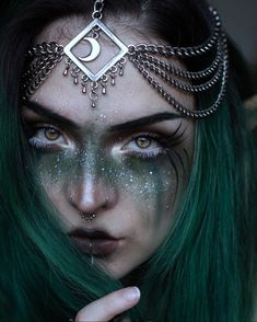 Goddess Costume Makeup, White Freckles, Pagan Makeup, Dark Fairy Makeup, Dark Celestial, Viking Makeup, Witchy Makeup, Norse Warrior