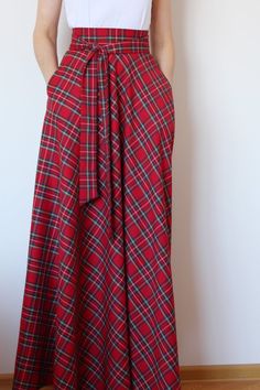 Red tartan maxi skirt Red plaid maxi skirt Red maxi skirt | Etsy Red Long Skirt, Long Plaid Skirt, Womens Skirt Outfits, Tartan Clothing, Red Maxi Skirt, Woman Skirt, Куклы American Girl, Tartan Fashion, Maxi Rok