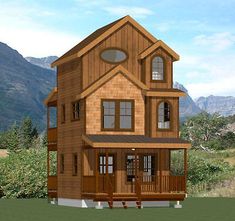 Tiny House 2 Bedroom, Cabin House Plans, Tiny House Floor Plans, A Frame Cabin, Diy Shed, Small Cabin, Cabin Plans, Architectural Drawings, Tiny House Plans