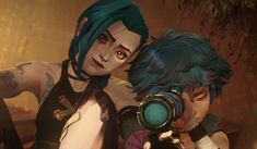 Arcane Jinx And Isa, Jinx And Isha Art Wallpaper, Jinx And Isha Arcane, Jinx Y Isha Arcane Wallpaper, Jinx And Isha Wallpapers, Jinx E Isha, Jinx Arcane Season 2, Arcane Matching Pfp, Arcane Season 2