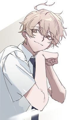 an anime character with glasses and a tie