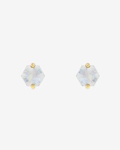 Kalan By Suzanne Kalan Amalfi Rainbow Moonstone Hexagon Studs in 14k yellow gold The Amalfi Coast, Bold Color, Charm Gift, Amalfi Coast, Color Swatches, Moon Stone, Amalfi, Rainbow Moonstone, Daily Outfits