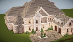 an image of a large house in minecraft