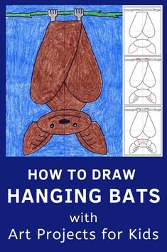 how to draw hanging bats with art projects for kids