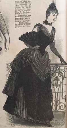 May 1886 1880s Clothing, Victorian Opera Dress, 1870s Ballgown, 1880s Fashion Women, Black Masquerade Dress, 1900 Fashion Plate, 1800s Gown, 1880s Dress, Black Victorian Dress