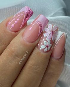 Diy Long Nails, Essence Nails, Unghie Sfumate, Classy Nail Designs, Ombre Nails Glitter, Almond Acrylic Nails, Nails Spring, Nails 2023