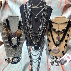 Nwot, Great Conditions & Good. Mixed Of Hand Crafted, Unbranded & Fashion Jewelry. Bundle Of Jewelries - Price For All. No Returns Unless I Send You The Wrong Items. All Sales Are Final. Swaggy Outfits, Hand Crafted Jewelry, Crafted Jewelry, Pricing Jewelry, Handcrafted Jewelry, Jewelry Crafts, Black Gray, Style Me, Black And Grey