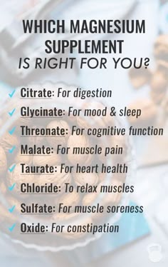 Types Of Magnesium, Magnesium Supplement, Home Health Remedies, Natural Health Remedies, Health Info, Pilates Workout, Health And Beauty Tips, Health Facts, Natural Medicine