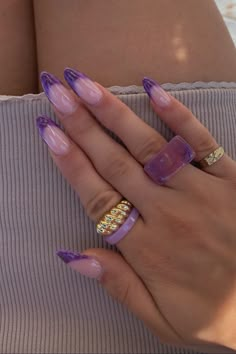 Kutek Disney, Purple Nail Designs, Nagel Tips, Nail Swag, Fire Nails, Dream Nails, Pretty Acrylic Nails, Short Acrylic Nails, Nail Arts