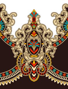 an ornate design on a white background