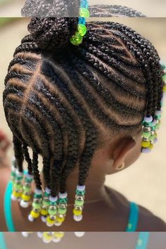 Braided hairstyles for kids Hairstyles With Beads, Cornrows Hair, Black Baby Girl Hairstyles, Baby Girl Hairstyles Curly, Toddler Braided Hairstyles, Kids Style Hair, Cute Toddler Hairstyles, Braids Cornrows