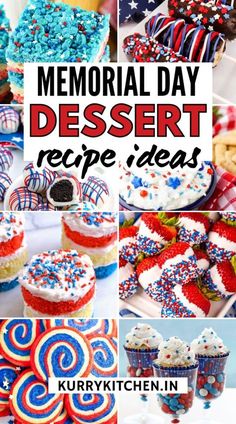 memorial day dessert recipe ideas with red, white and blue frosted cupcakes