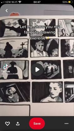 an iphone screen with the words let me show you my favorite drawing exercises